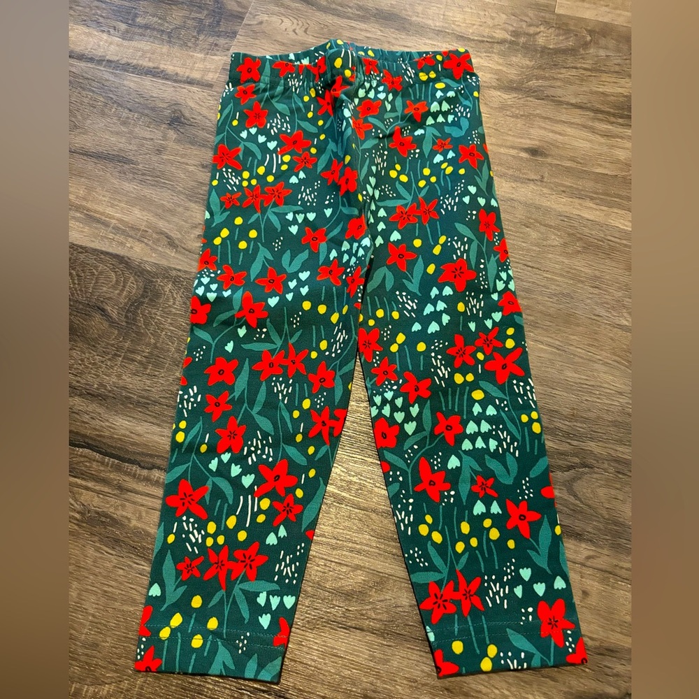Hanna Andersson Poinsettia Print Legging 3T